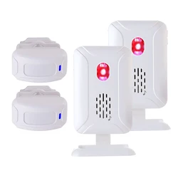 Wireless PIR Motion Detector and Visitor Alert Doorbell Chime (2 set)