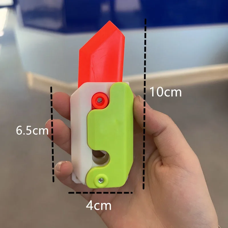 Funny kid Decompression toy anti stress reliever Gravity Cute Knife Carrot Knife Decompression Push Small Toy Gravity Knife Gift 5