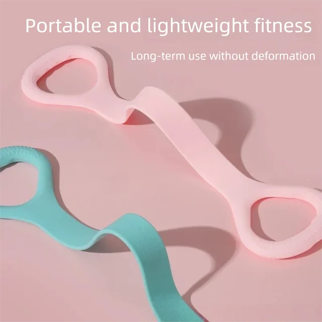 8-shaped Fitness Resistance Band Sports Workout Elastic Band Home Fitness Rubber Pull Rope Yoga Training Exercise Gym Equipment 4
