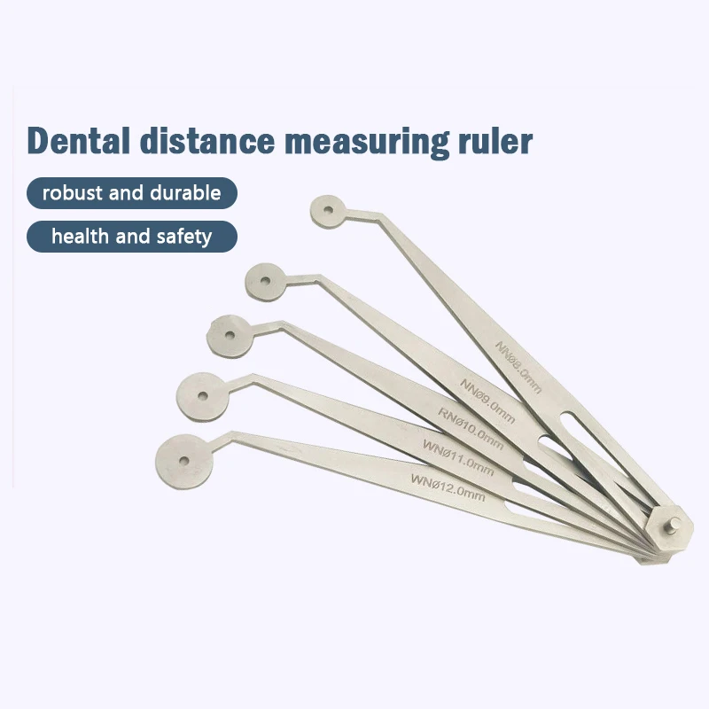 

1pcs Stainless Steel Dental Distance Measuring Ruler Implant Measuring Tool Dental Materials
