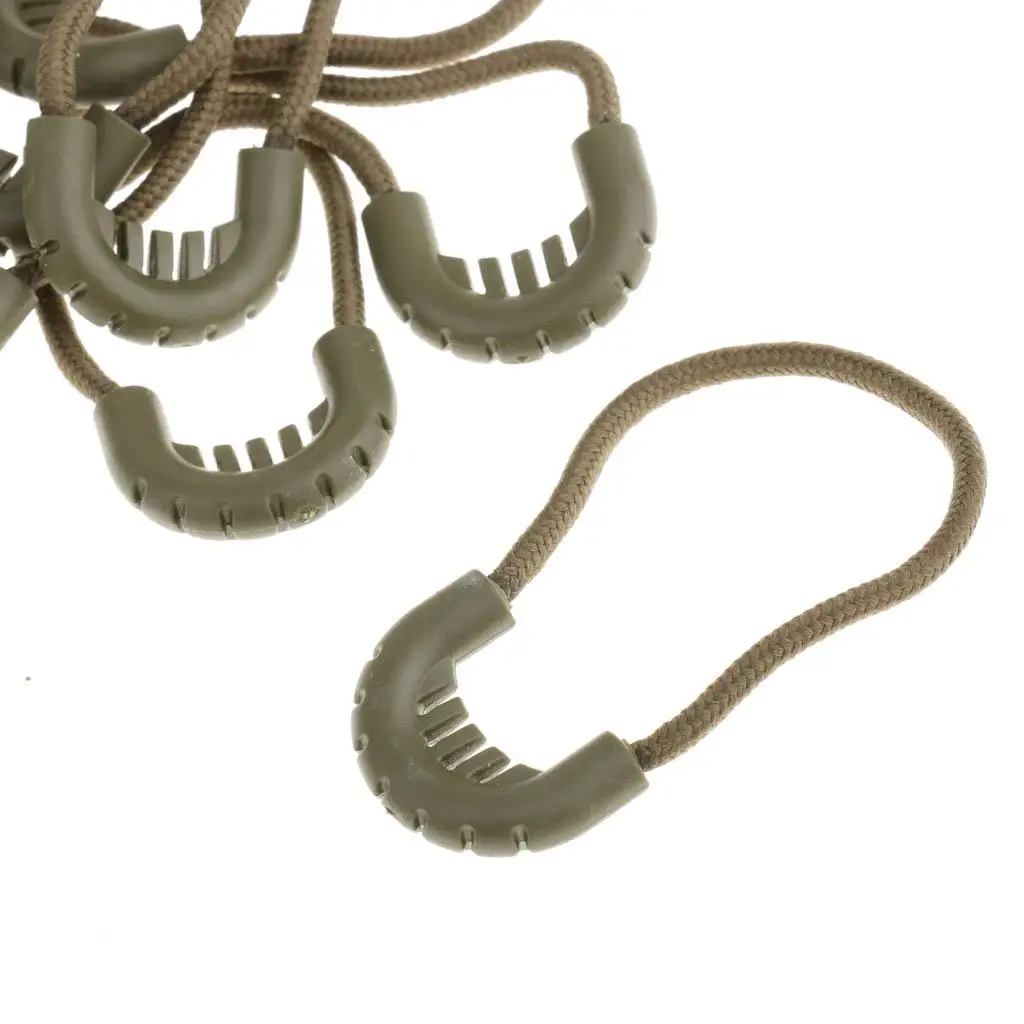 10pcs Zipper Pulls Cord Rope Ends Lock Zip Fastener for Jacket Clothing Bags zipper pullers,zipper accessories