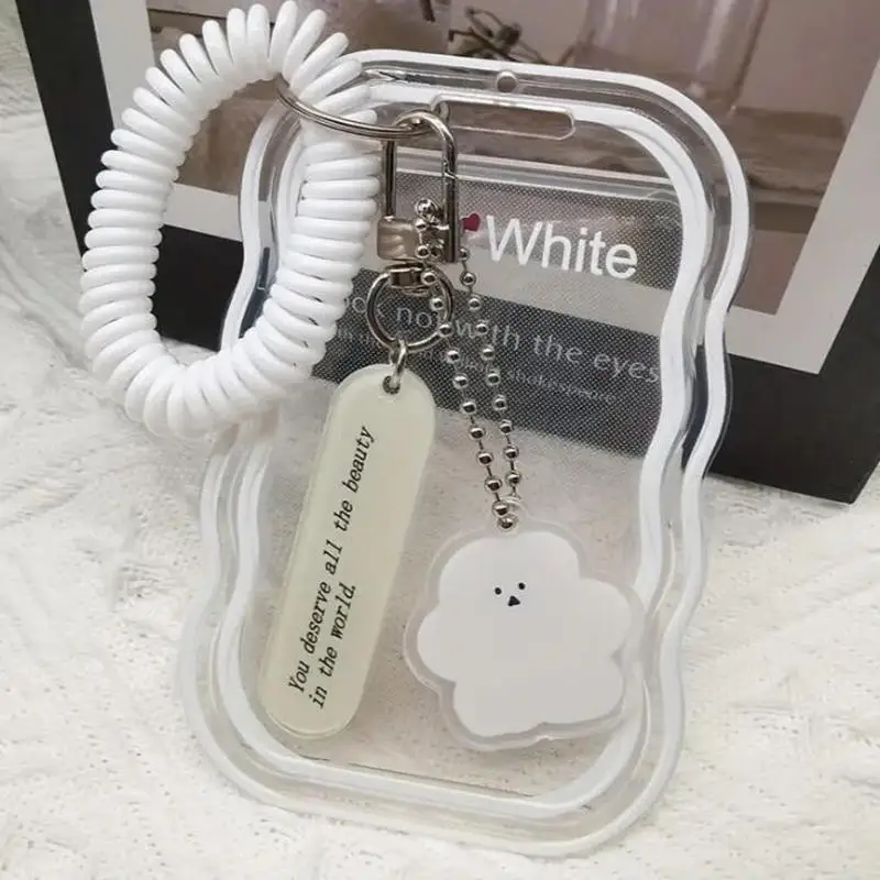 Kreatives Design Kpop Fotokartenhalter Transparenter Kartenhalter Schlüsselanhänger Fotohüllen Buskartenhalter Studentenausweishülle Fotoschutz – Detail 3