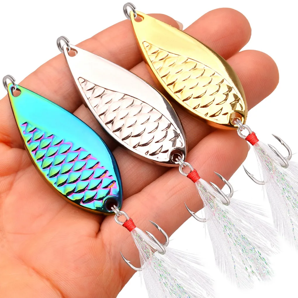 2,5g-50g Metall Spinner Löffel Forelle Angeln Locken Harten Köder Pailletten Noise Paillette Künstliche Köder Pesca Kleine harte Pailletten