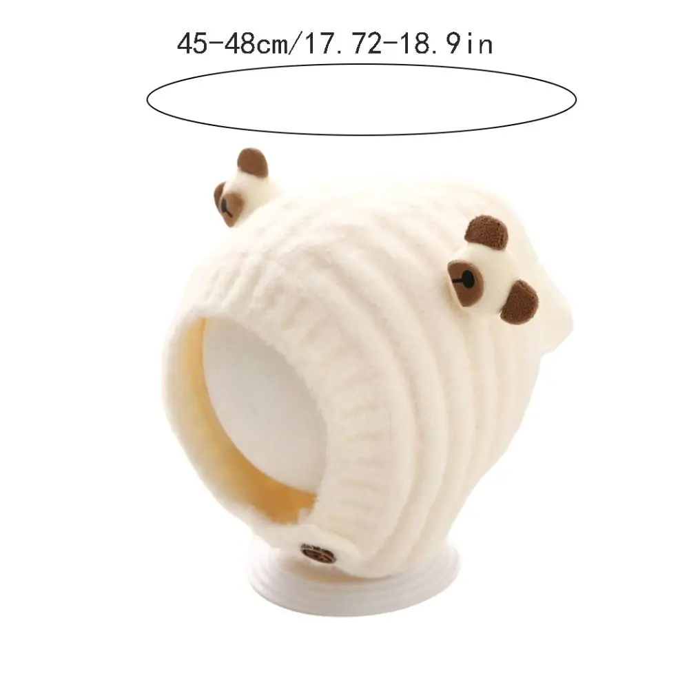 Lovely Warm Baby Knitted Hat Soft Thicken Children Pullover Cap Ear Protection Wool Kids Earmuffs Cap Boys