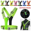 Safety Vest USB Rechargeable Adjustable & Elastic High Visibility Running Vest LED Safety Running Vest for Runners Night Walking 1