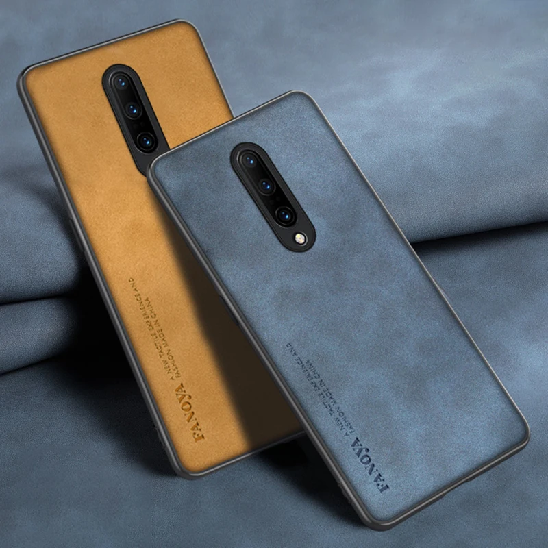 Luxury-Leather-Case-For-OnePlus-7-7T-8-Pro-8T-Cover-Matte-Silicone ...