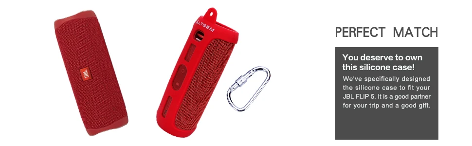 Silicone Case Compatible with JBL FLIP 5 Waterproof Portable Bluetooth Speaker, Hard Shell Travel Carrying Storage