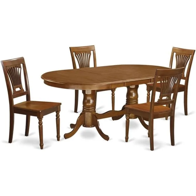 5-Piece Oval Dining Table Set with Chairs 1