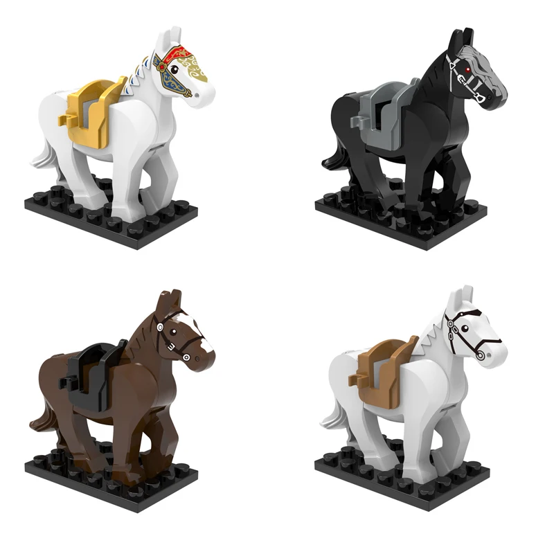 Building Blocks Cartoon Horse The Three Kingdom War Horse Figure Giocattoli Per Bambini Per Bambini Regalo