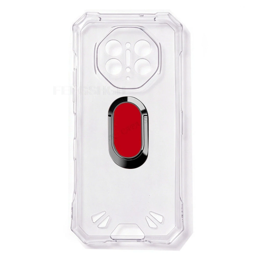 Enhanced Back Ring Holder Bracket Phone Case - TPU Soft Silicone, 6.78