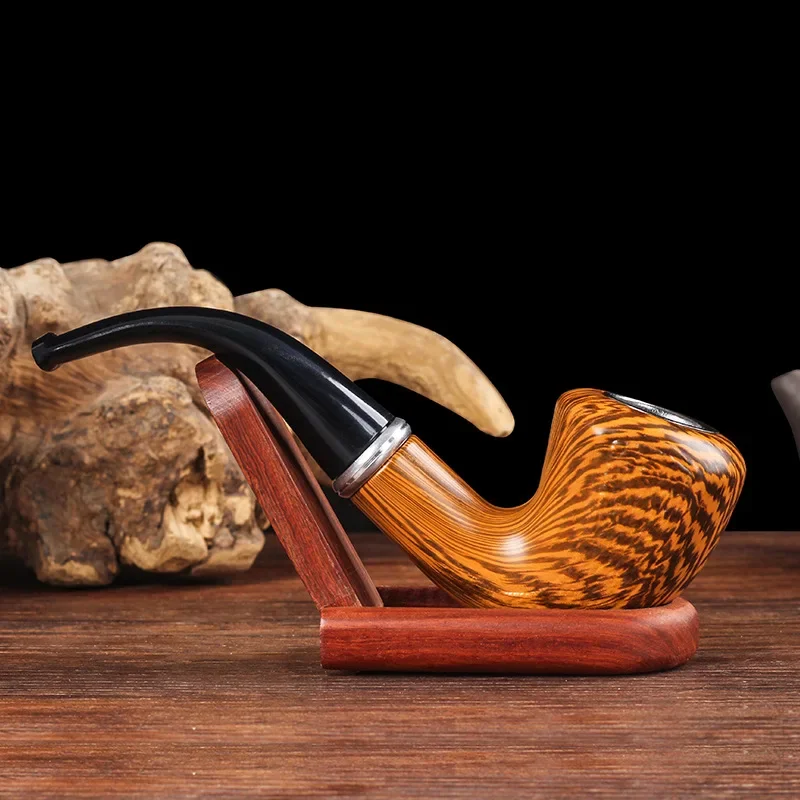 

Classic Handmade Wooden Pipes Smok Smoking Pipe Filter Grinder Herb Tobacco Pipe Smoking Accessories Mouthpiece