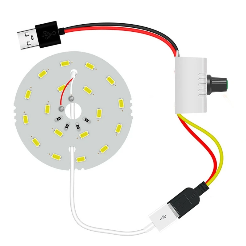 

Light Accessories Dimmable Cable Round LED Light Panel Adjustable White-light Warm Light 5V USB DIY Handmade Items