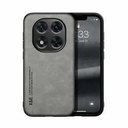 Shockproof Luxury Leather Texture Case with Silky Feel and Magnetic Attraction for Redmi Note 14 Pro 5G (Light grey)