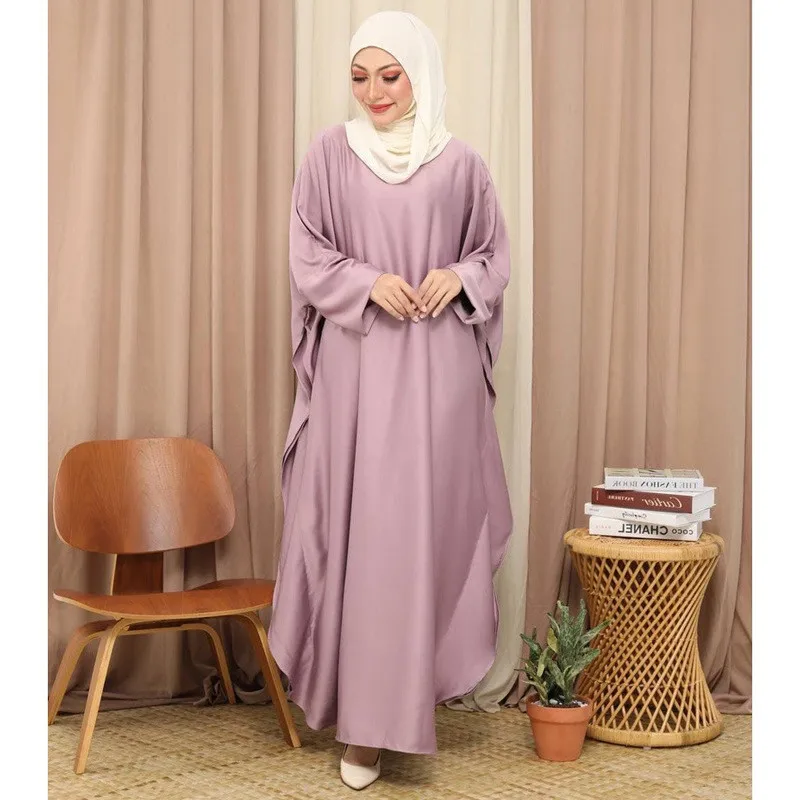 Muslim Abaya Black Women Long Dress 2023 Prayer Garment Moroccan Robe Kaftan Dubai Dresses Batwing Sleeve Islam Clothing Turkey