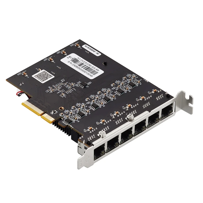 Pcie 2.5 기가비트 네트워크 카드, 2.5G 비전 산업용 카메라 캡처 NAS용 칩, RJ45, 2500Mbps, NIC Realtek 8125B, 6 포트