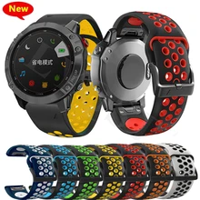 

26mm 22mm smart watch strap for Garmin Fenix 7X 7 6X 6 6 Pro 5 5X 5 Plus 3 hr forerunner 935 945 quick release silicone strap