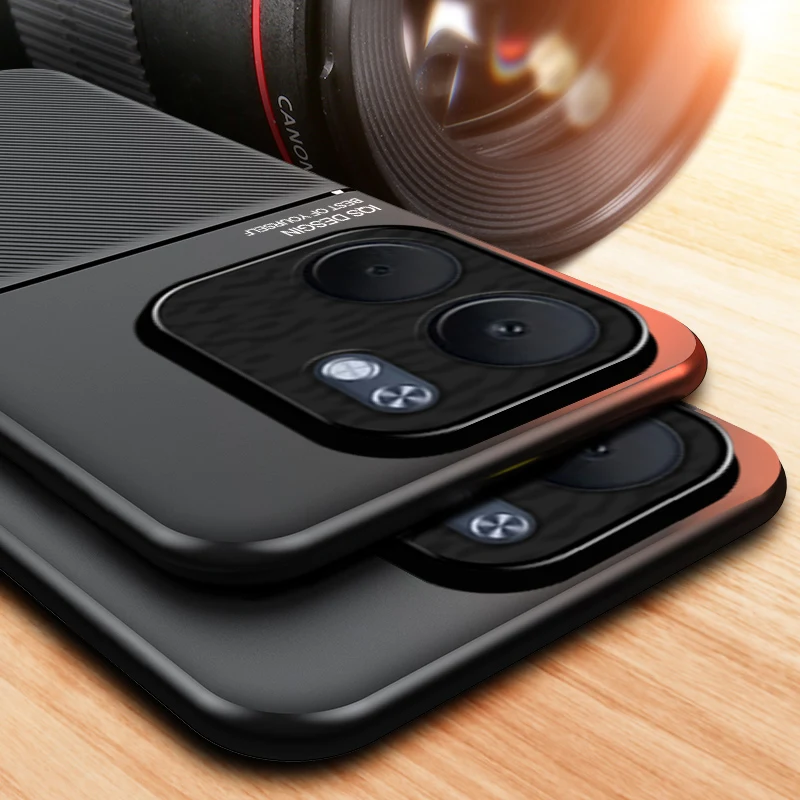 Shockproof Magnetic Car Holder Leather Silicone Phone Case