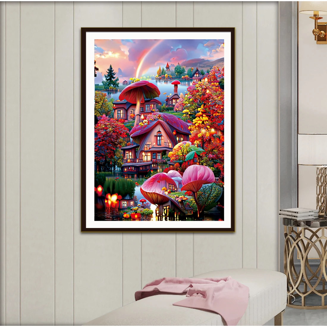 Dream Cottage Cross Stitch DIY Kits 11CT 9CT Cotton Thread Printed Embroidery Home Decorative Painting Needlework Pack Set