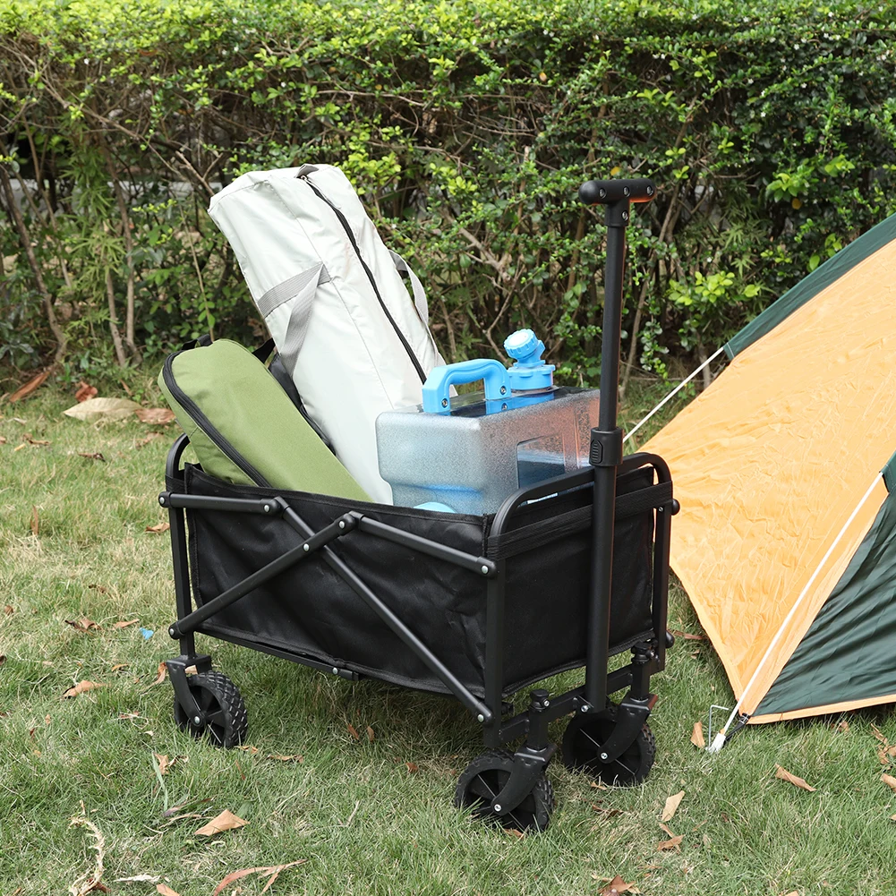 Portable Folding Wagon Large Capacity Heavy Duty Foldable Wagon Garden Utility Cart for Camping Garden Shopping Sports