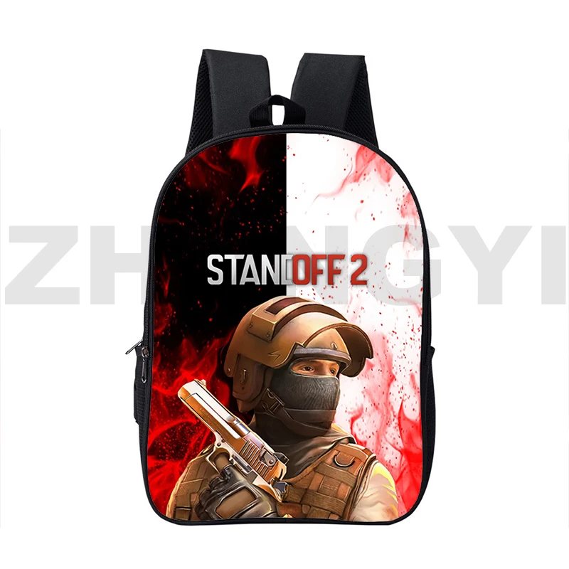 

New 3D Standoff 2 Backpack Trendy Travel Bags Funny Shooting War Game Schoolbags 16 Inch Large Boys Waterproof Outdoor Sport Bag