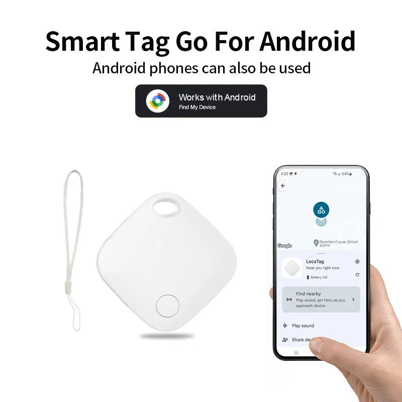 Google GPS Tracker Finder Airtag Find My Device Android Bluetooth Locator Tracking Mini Smart Tags Anti-lost Global Positioning