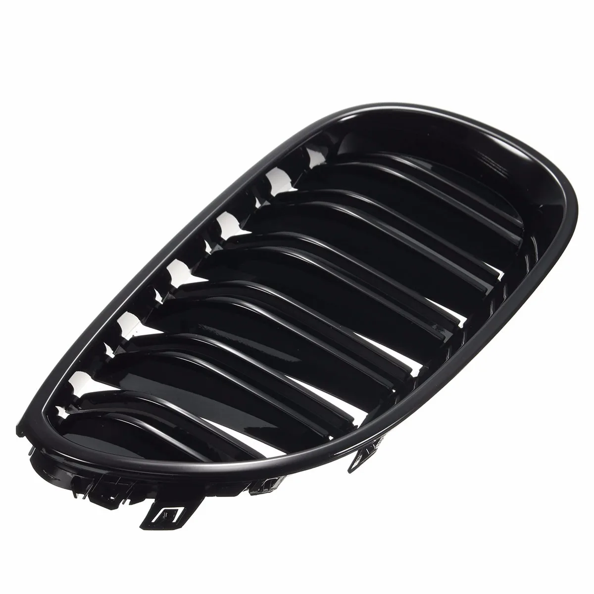 1 pár lesklý černá dvojí linky přední ledvina grilles náhrada pro BMW E60 E61 5 série M5 2003 2004 2005 - 2009 2010