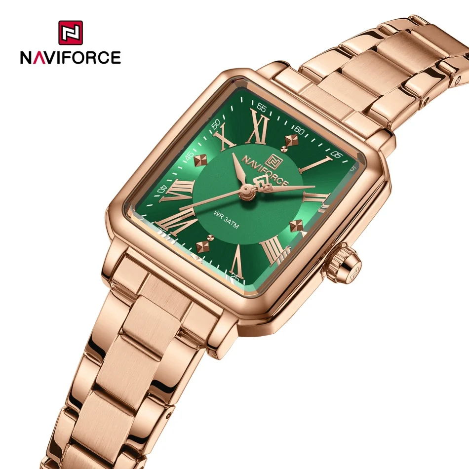 NAVIFORCE Elegant Women's Stainless Steel Dress Watch - 3ATM Waterproof Fashion Timepiece