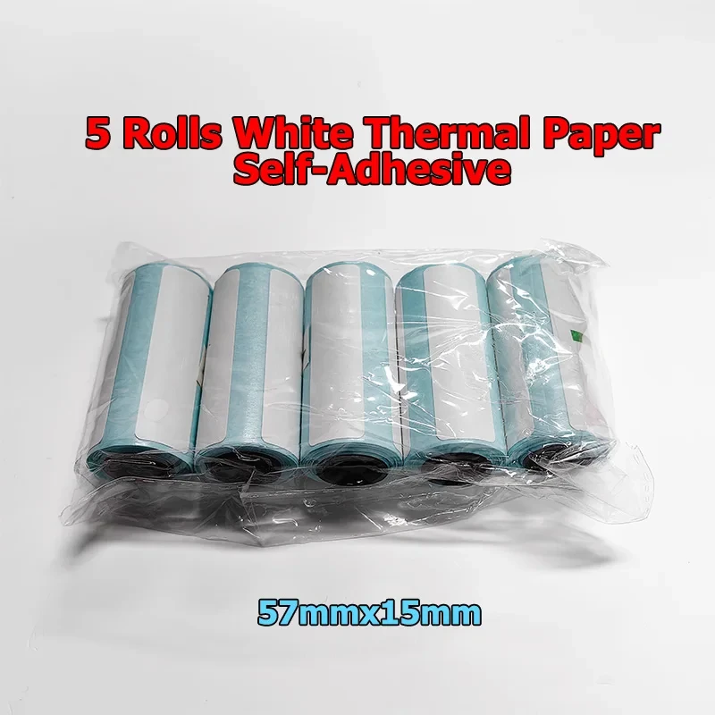 57MM Rolls Thermal Paper Self-adhesive Printing Label Papers Sticker For Pocket Thermal Mini Printer Kids Camera Photo Print