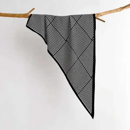 2026 Fashion Triangle Scarf for Women Hair Band Soft Neckerchief Vintage Hijab Stripe Print Headscarf Female Pashmina Bandana - Image 4