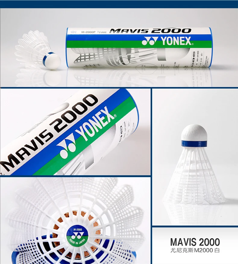 Description Picture 5 of item1Tube Original Mavis 250 300 600 2000 Badminton Nylon Ball Tournament Shuttle Badminton Training Shuttlecock