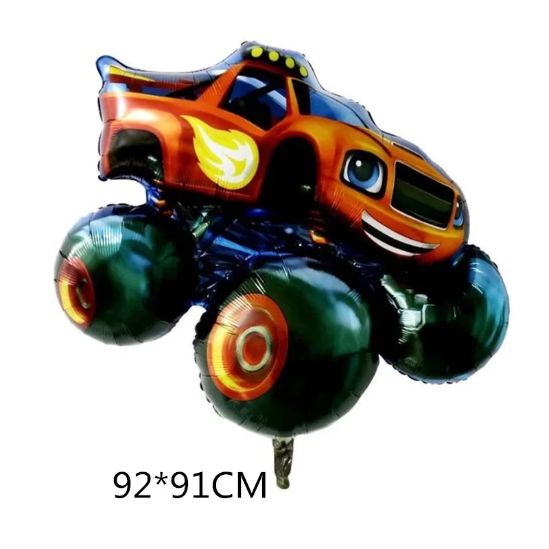Birthday Party Decoration Supplies Blaze Monster Balloons Cartoon Car Boy Happy Birthday Baby Shower