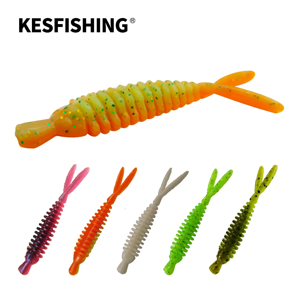 KESFISHING New Soft Plastics Fishing Bait Forktail Trailer Bass