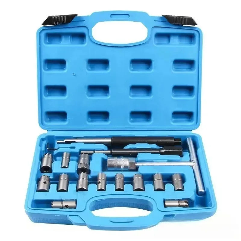 Universal for Clean Kit Auto Repair Tool Automotive Car Diesel Injector Seat Cutter Set Oil Nozzle Reamer Carbon Accessories