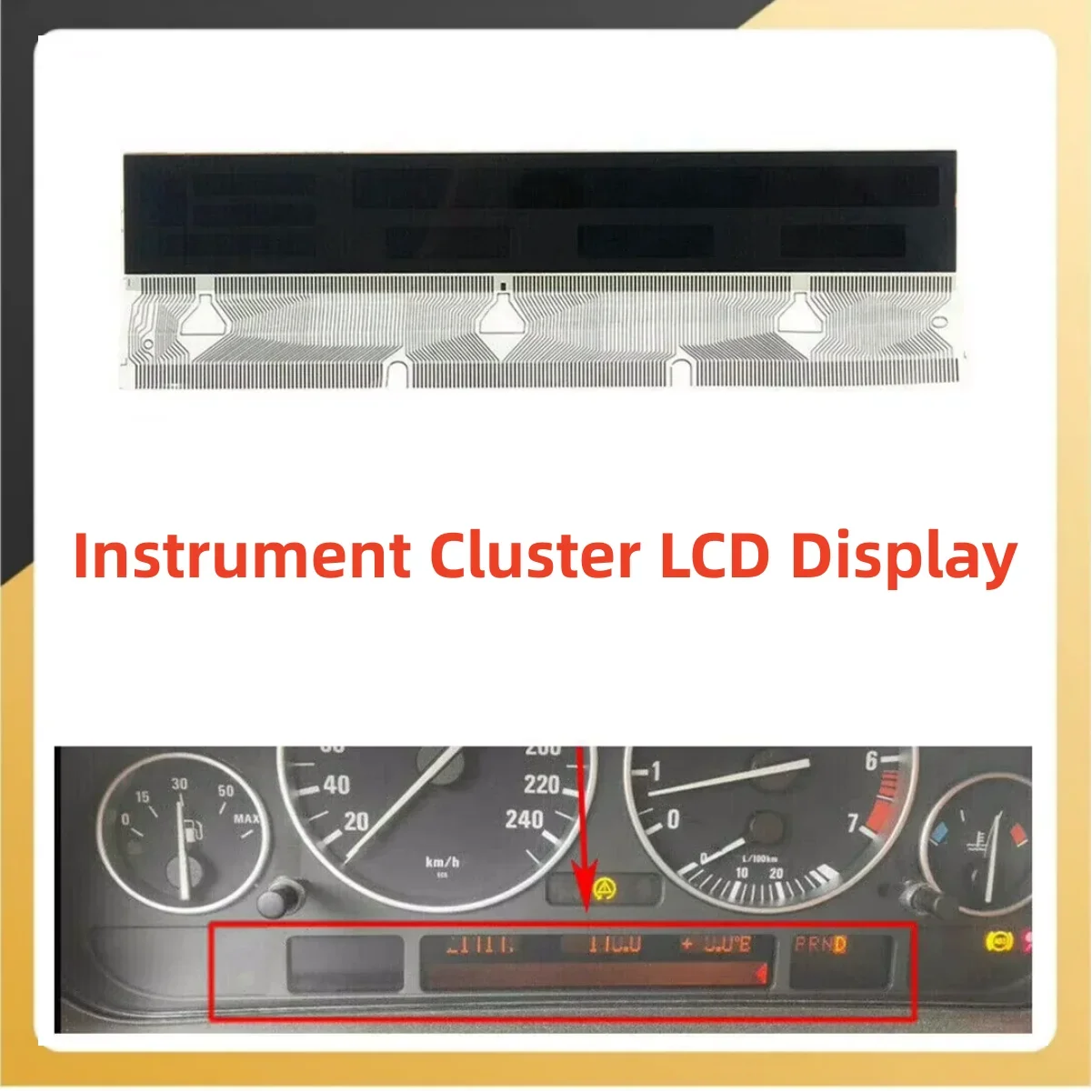 Écran LCD Pour Tableau De Bord BMW X5 E53 - Pièce De Rechange - Compatible 2000-2006