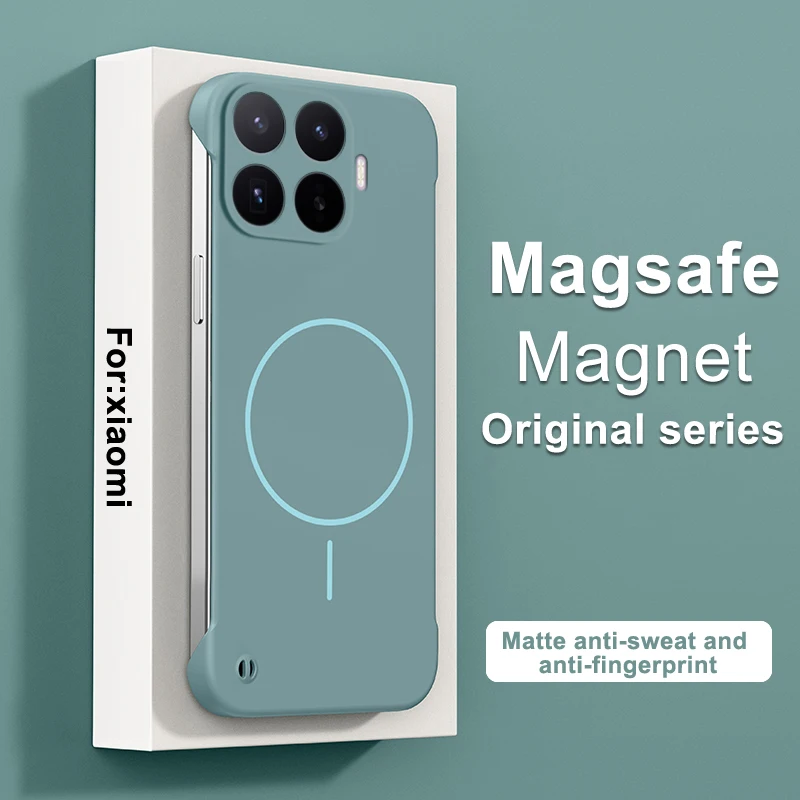 Matte Borderless Magnetic Phone Case - Thin Frameless Hard Cover
