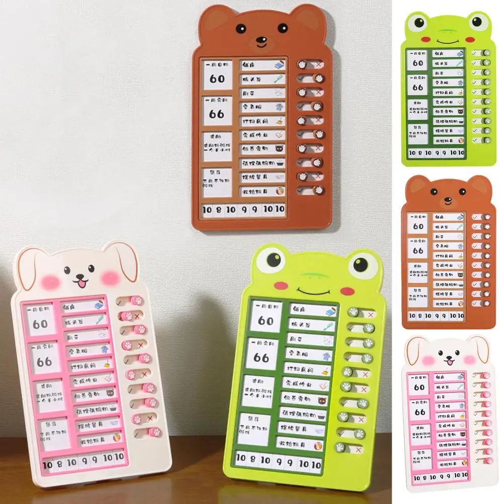 Kids Self-discipline Puncher Replaceable Paper Time Management 13 Sheets Cards Student Schedule List Notepad School Accessory self discipline punch card
