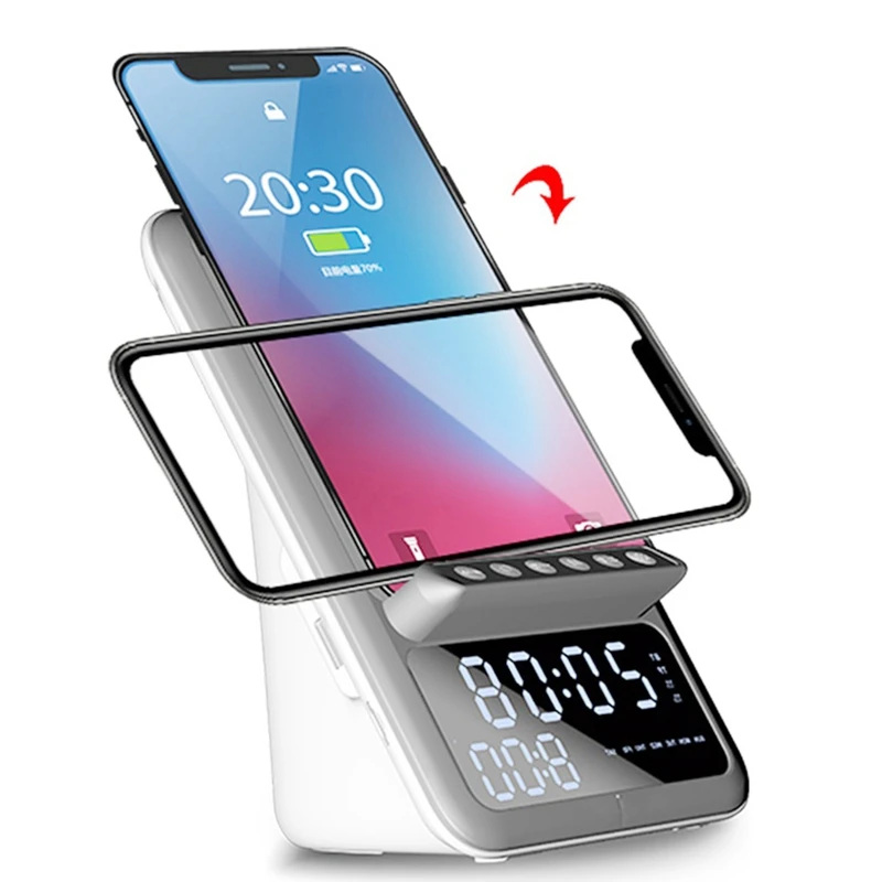 

1Set Bracket Fast Charge Charger Bluetooth 5.0 Audio Multifunctional Wireless Charger Plastic