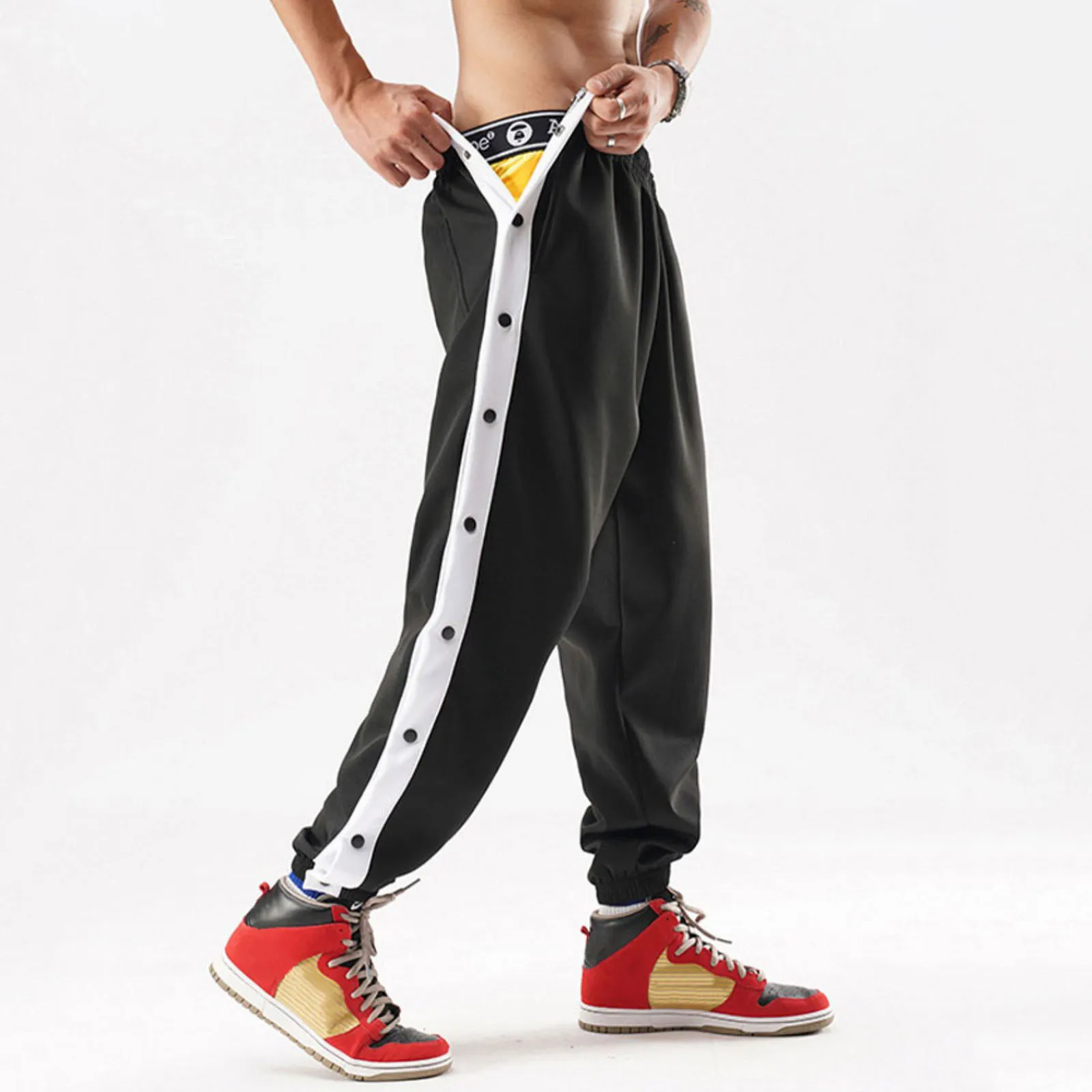 Baloncesto Pantalones De Hombre Con Botones Pantalon Baloncesto