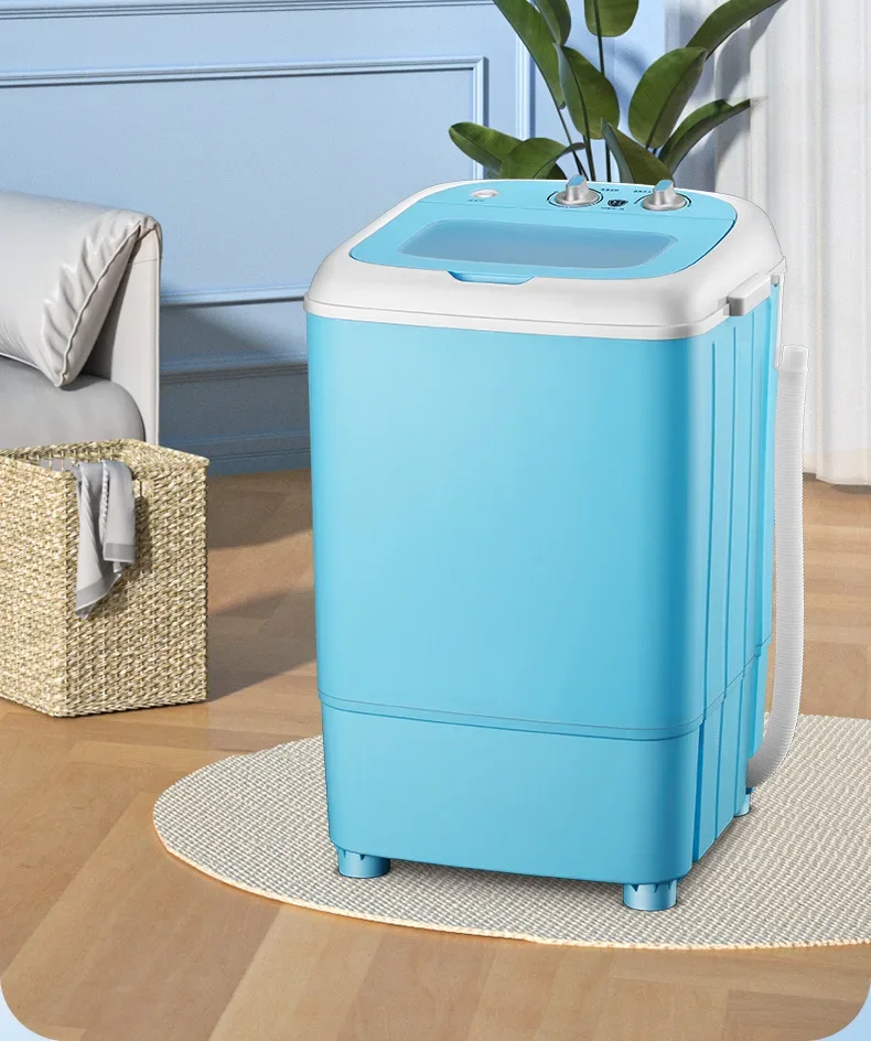 7.5KG Washing Machine Household Semi-Or Full-Automatic Large Capacity Washing down Jacket Cotton Clothes Blue Light Suppression