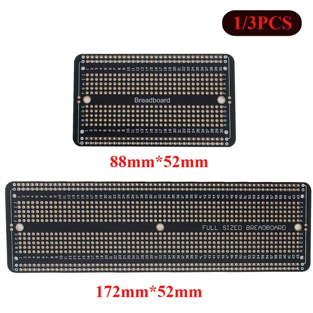 1/3PCS Double-sided PCB Board Prototype Board 172*52mm/88*52mm Standard Permanent Breadboard Solder PCB Board for Arduino DIY