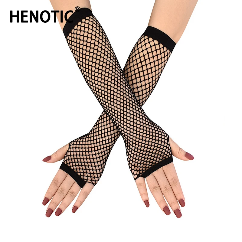 

Henotic-Женские пикантные сетчатые перчатки тонкие сетчатые Средние Длинные рыболовные винтажные перчатки для выпускного вечера