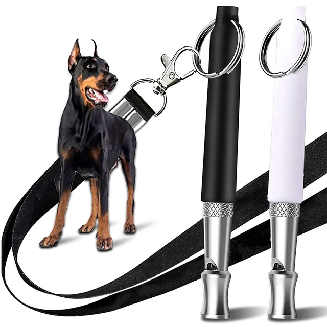 Silbato de perro ajustable para dejar de ladrar, herramienta de  entrenamiento profesional para perros con cordón de correa - AliExpress