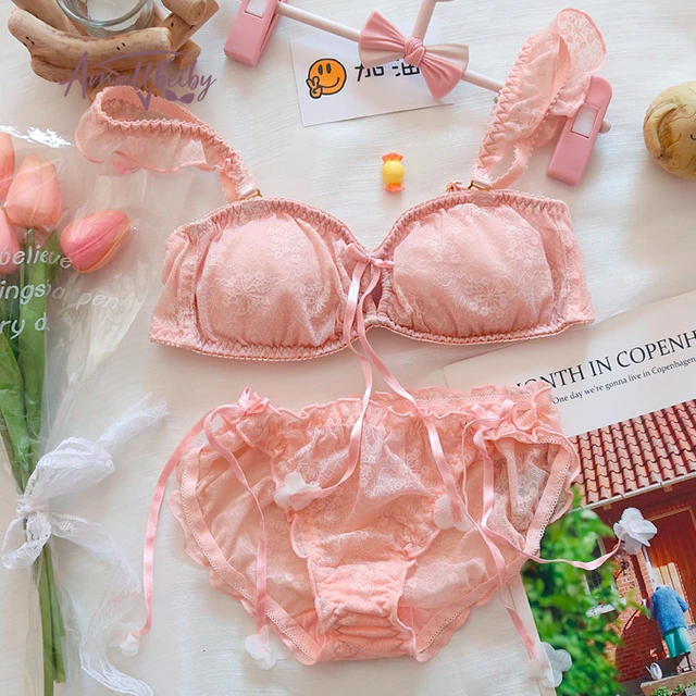 Super Hot Transparent Bra And Panty Set Japanese Cute Sexy Lolita  Ultra-thin Bra Thong For Women Young Girls Underwear Lingerie - Bra & Brief  Sets - AliExpress