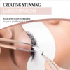 MJ 1 Pcs Eyelash Extension Tweezers Stainless Steel 3D Accurate Clip Eyelashes Tweezers Lash Extensions Supplies Set Tool 2