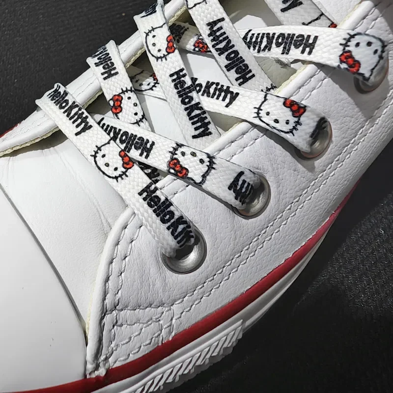 

150Cm Sanrios HelloKittys Laces Anime Kuromi Cinnamoroll My Melody Accessories Printed Graffiti for White Sneakers TrainersLaces