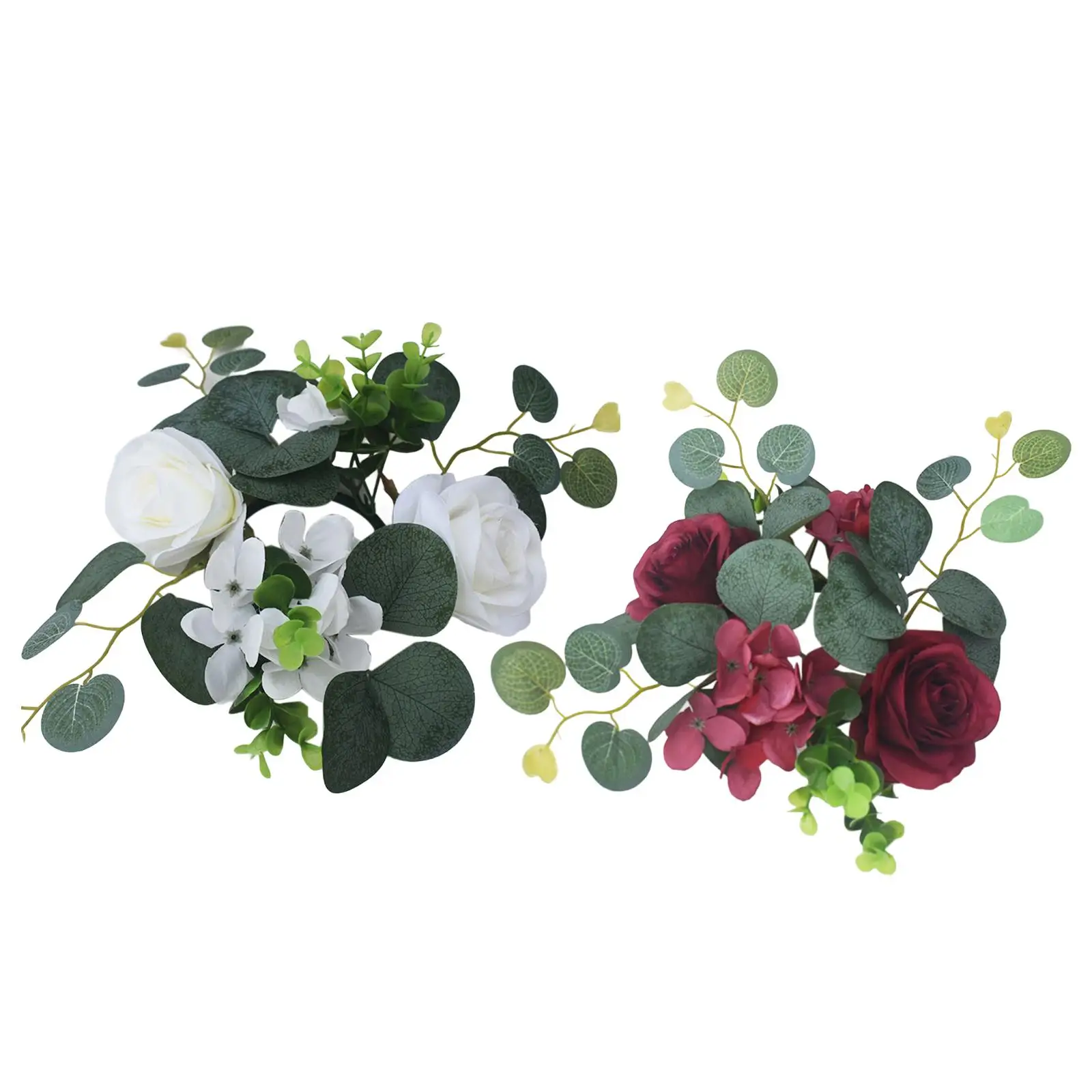 

Кольцо-свеча, искусственный венок, домашний декор, круглая зелень, фотовенок для