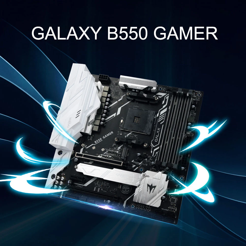 Galaxy Motherboard B550 Gamer Micro-atx Amd B550 4xdimm Ddr4 M.2 Sata3 ...