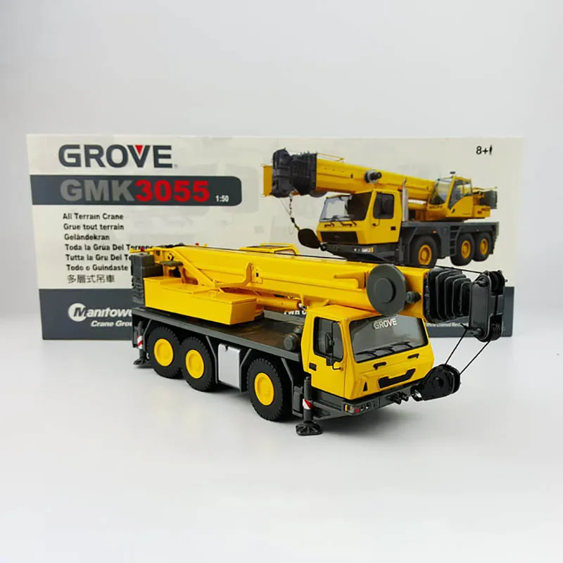 1:50 Scale Model GMK3055 Crane Diecast Alloy Truck Metal Toy Engineering Vehicle Collection Gift Display Decoration For Adult