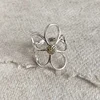 New Simple Daisy Flower Ring For Women Fashionable Personalized Daily Accessory Party Jewelry Birthday Anniversary Gifts