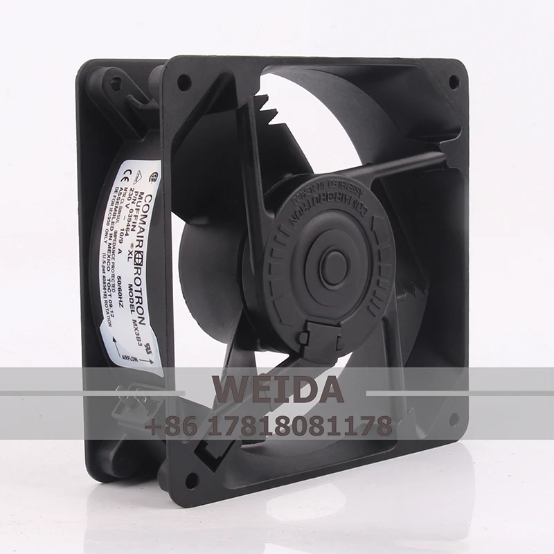 Фото MX3B3 охлаждающий вентилятор для COMAIR ROTRON AC230V 10/09A DC EC 120X120X38MM 12CM 12038 двойной шарикоподшипник три лезвия 2 Клеммы №3